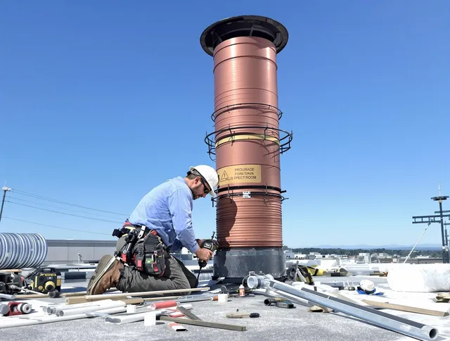 Installed chimney liner by Brandon Chimney Sweep in Brandon, FL