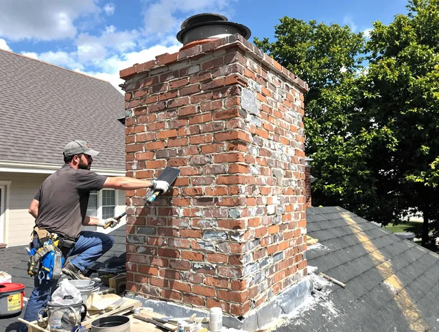 Completed chimney rebuild by Brandon Chimney Sweep in Brandon, FL