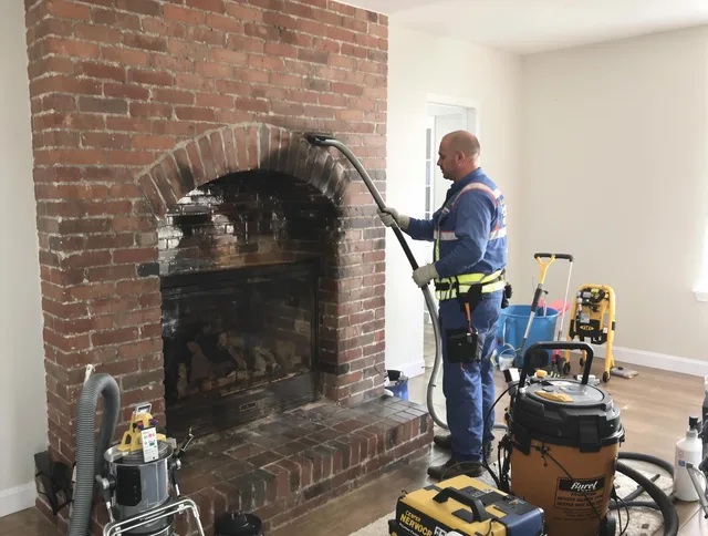 Brandon Chimney Sweep expert performing detailed chimney sweep in Brandon, FL