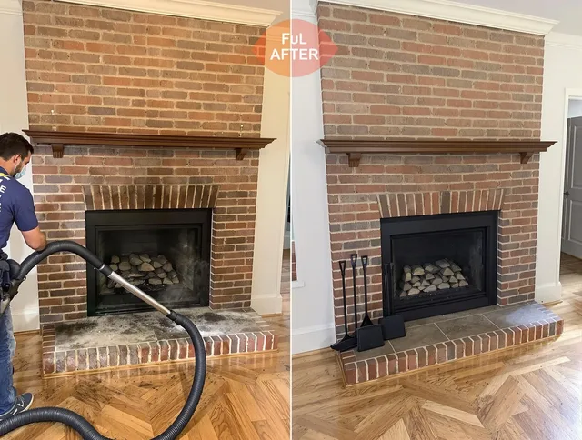 Brandon Chimney Sweep carefully sanitizing a fireplace in Brandon, FL