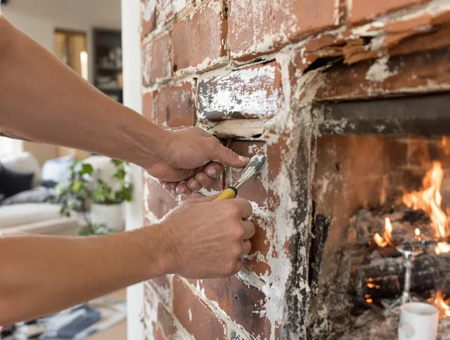 Routine fireplace repair by Brandon Chimney Sweep in Brandon, FL