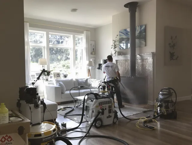 Soot removal service by Brandon Chimney Sweep for a fireplace in Brandon, FL